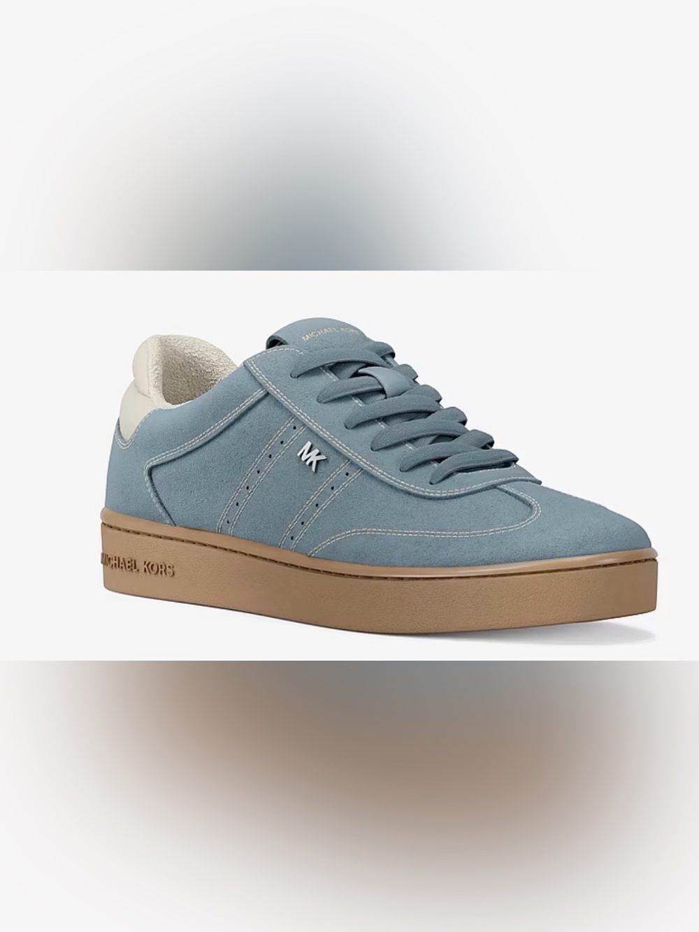 Michael Kors Cody Light Blue Suede Low-Top Sneakers w/ Box